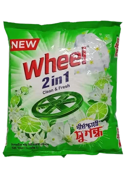 হুইল ২ ইন ১ ডিটারজেন্ট পাউডার ১ কেজি (Wheel 2 in 1 Detergent Powder 1 kg.)