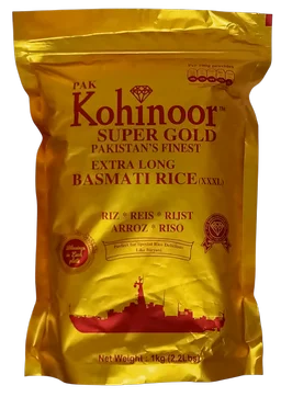পাক কহিনুর বড় বাসমতি চাল, ১ কেজি (Pak Kohinoor Extra long Basmati Rice, 1 kg)