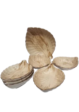 প্রতীক সিরামিকের পাতা বাটি সেট ৬:১ (Protik Ceramic Leafe bowl set 6:1)