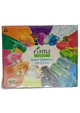 ফিয়ামা জেল বার সাবান : ১২পিস প্যাক : ইন্ডিয়া (Fiama Gel Bar Soap : 12pcs Pack : India)