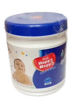 হ্যাপি ন্যাপি বেবি ওয়াইপস : ২৪০ পিস (Happy Nappy Baby Wipes : 240pcs)